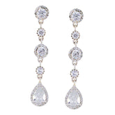 Siti White Edgy Stud Earrings for Stylish Looks Cubic Zirconia White Stud